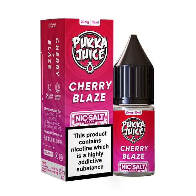 Pukka Juice Nic Salt - 10ml - Cherry Blaze - PJW Vapes | Glasgow Vape Wholesaler
