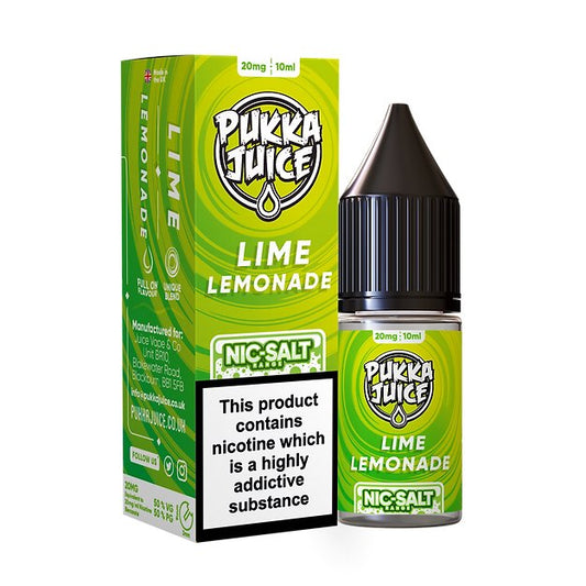 Pukka Juice Nic Salt - 10ml - Lime Lemonade - PJW Vapes | Glasgow Vape Wholesaler