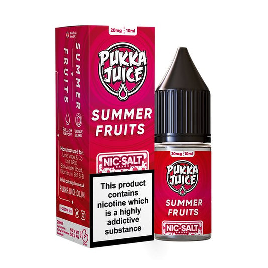 Pukka Juice Nic Salt - 10ml - Summer Fruits - PJW Vapes | Glasgow Vape Wholesaler
