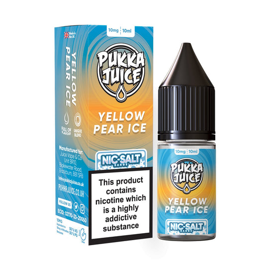 Pukka Juice Nic Salt - 10ml - Yellow Pear Ice - PJW Vapes | Glasgow Vape Wholesaler