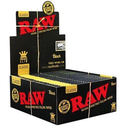 Raw - Black King Size Classic Slim Papers - PJW Vapes | Glasgow Vape Wholesaler