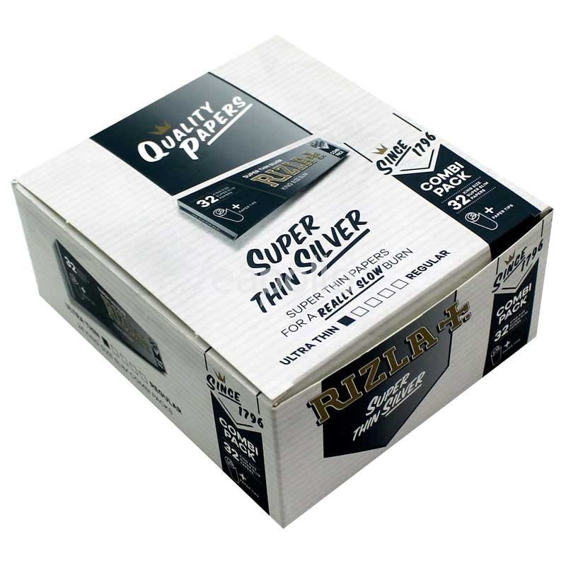 Rizla - Super Thin Silver Combi - King Size - PJW Vapes | Glasgow Vape Wholesaler