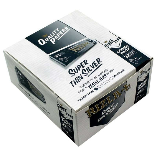 Rizla - Super Thin Silver Combi - King Size - PJW Vapes | Glasgow Vape Wholesaler