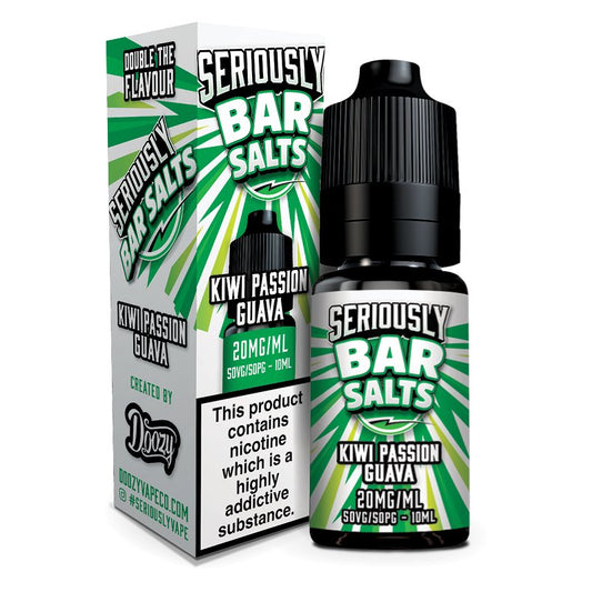 Seriously Bar Nic Salt - 10ml - Kiwi Passion Guava - PJW Vapes | Glasgow Vape Wholesaler