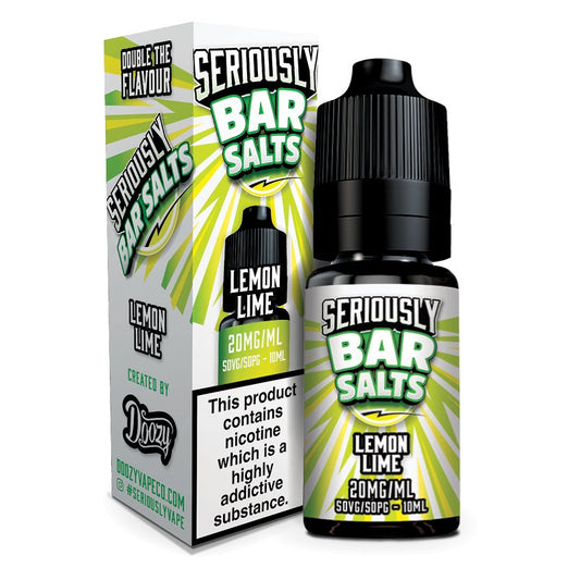 Seriously Bar Nic Salt - 10ml - Lemon Lime - PJW Vapes | Glasgow Vape Wholesaler