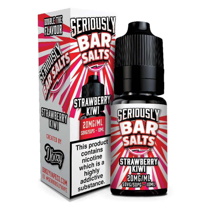 Seriously Bar Nic Salt - 10ml - Strawberry Kiwi - PJW Vapes | Glasgow Vape Wholesaler