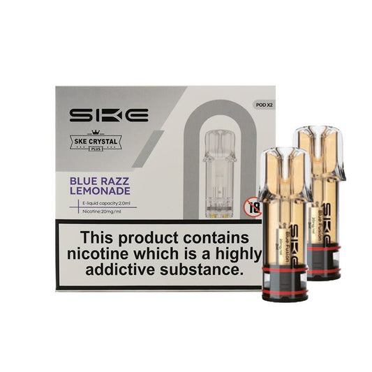 SKE Crystal Plus Perfilled Pods - Blue Razz Lemonade - PJW Vapes | Glasgow Vape Wholesaler