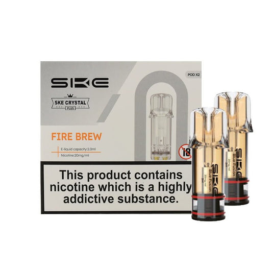 SKE Crystal Plus Perfilled Pods - Fire Brew - PJW Vapes | Glasgow Vape Wholesaler
