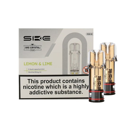 SKE Crystal Plus Perfilled Pods - Lemon & Lime - PJW Vapes | Glasgow Vape Wholesaler