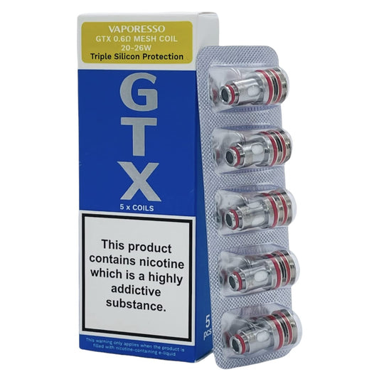 Vaporesso - GTX 0.6 Ohm - PJW Vapes | Glasgow Vape Wholesaler