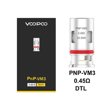Voopoo - PNP VM3 Coil - 0.45 Ohm - PJW Vapes | Glasgow Vape Wholesaler