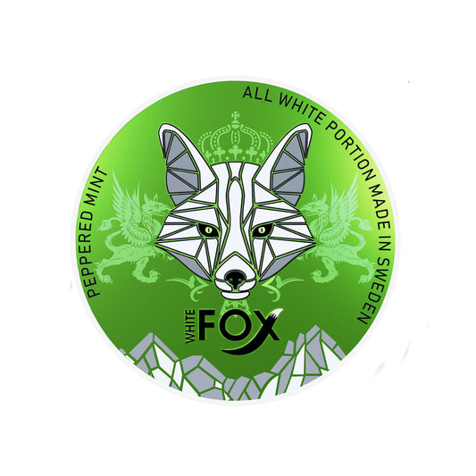 White Fox Pouches - Peppered Mint - PJW Vapes | Glasgow Vape Wholesaler