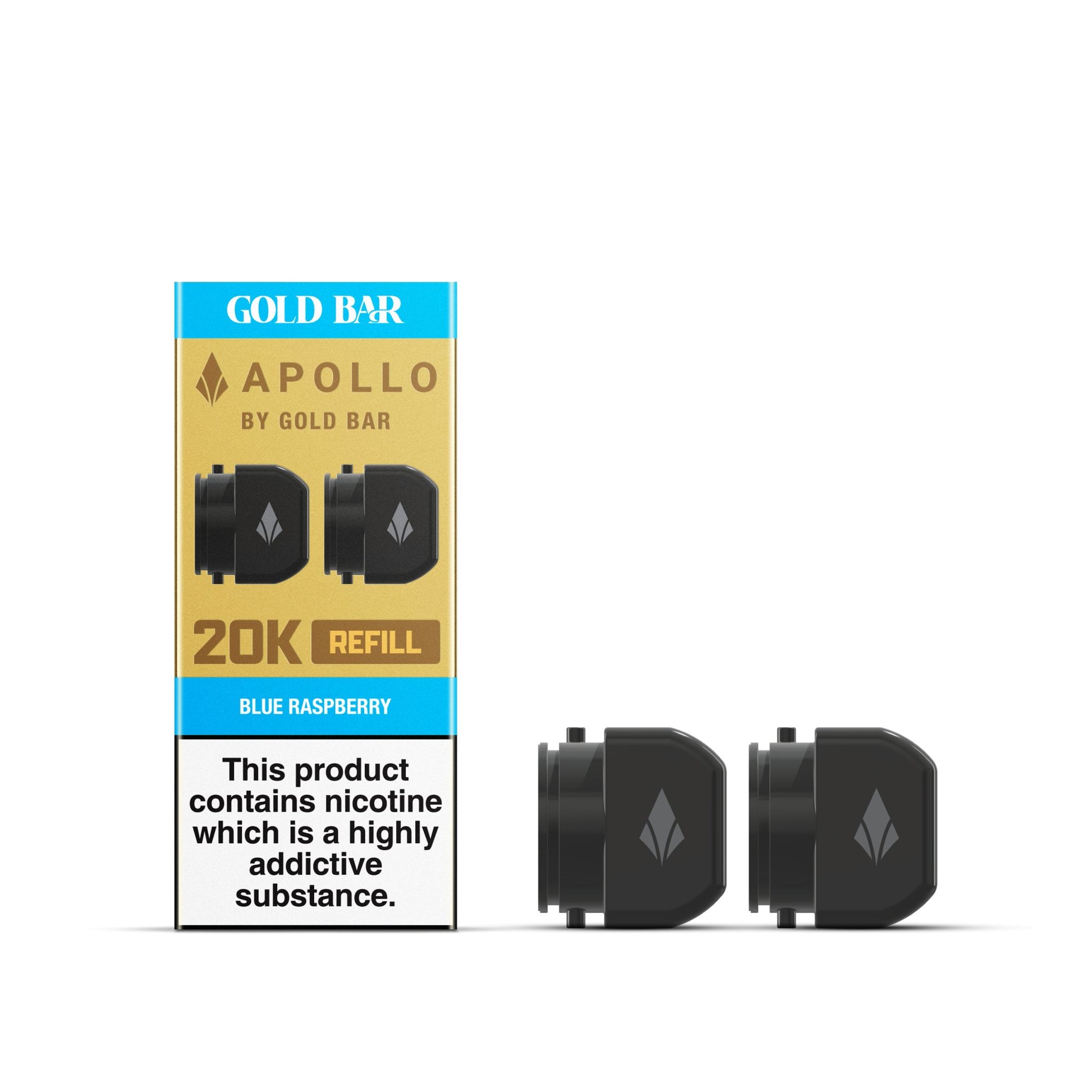 Apollo 20K Refill - Gold Bar - Blue Raspberry - PJW Vapes | UK Leading Vape Wholesaler