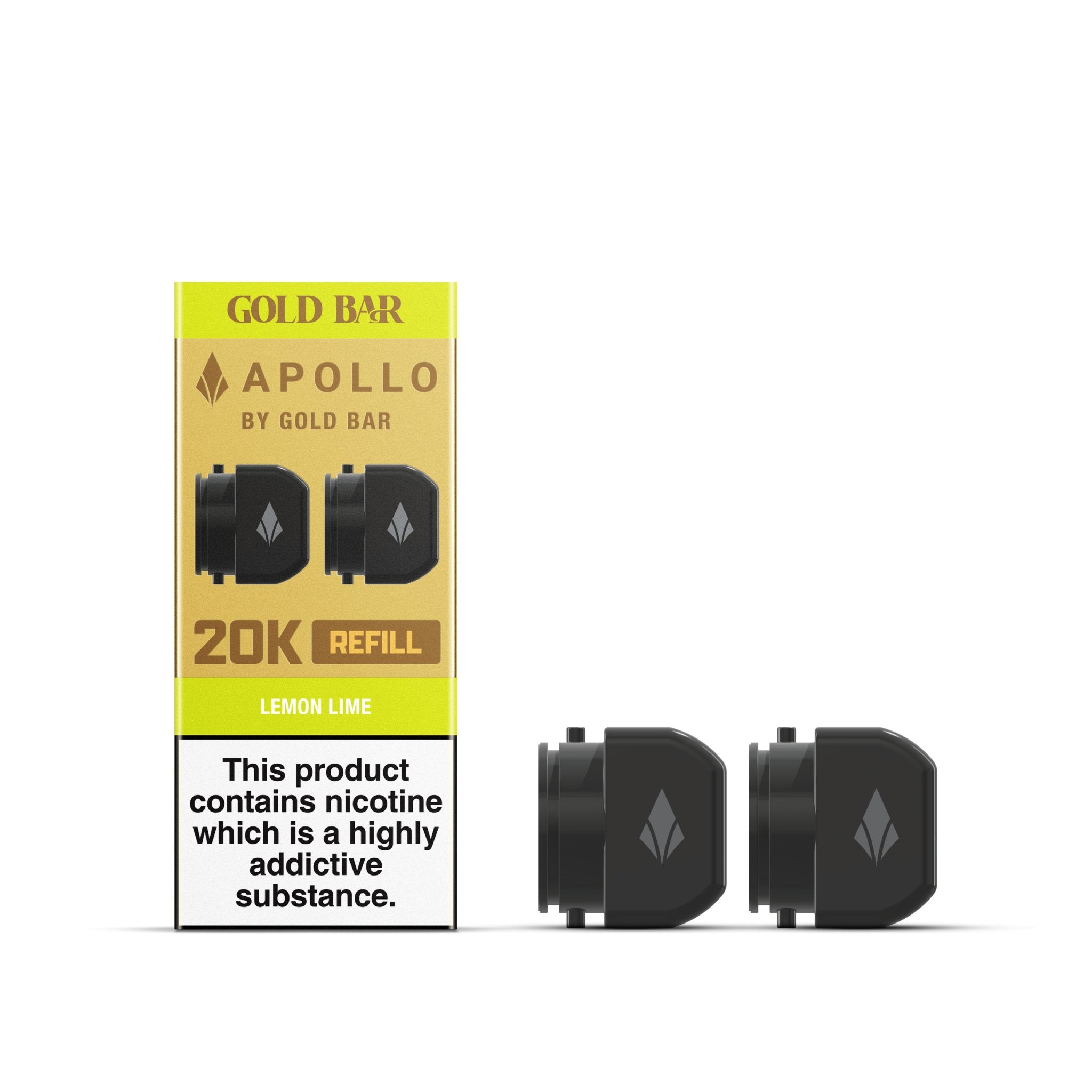 Apollo 20K Refill - Gold Bar - Lemon Lime - PJW Vapes | UK Leading Vape Wholesaler