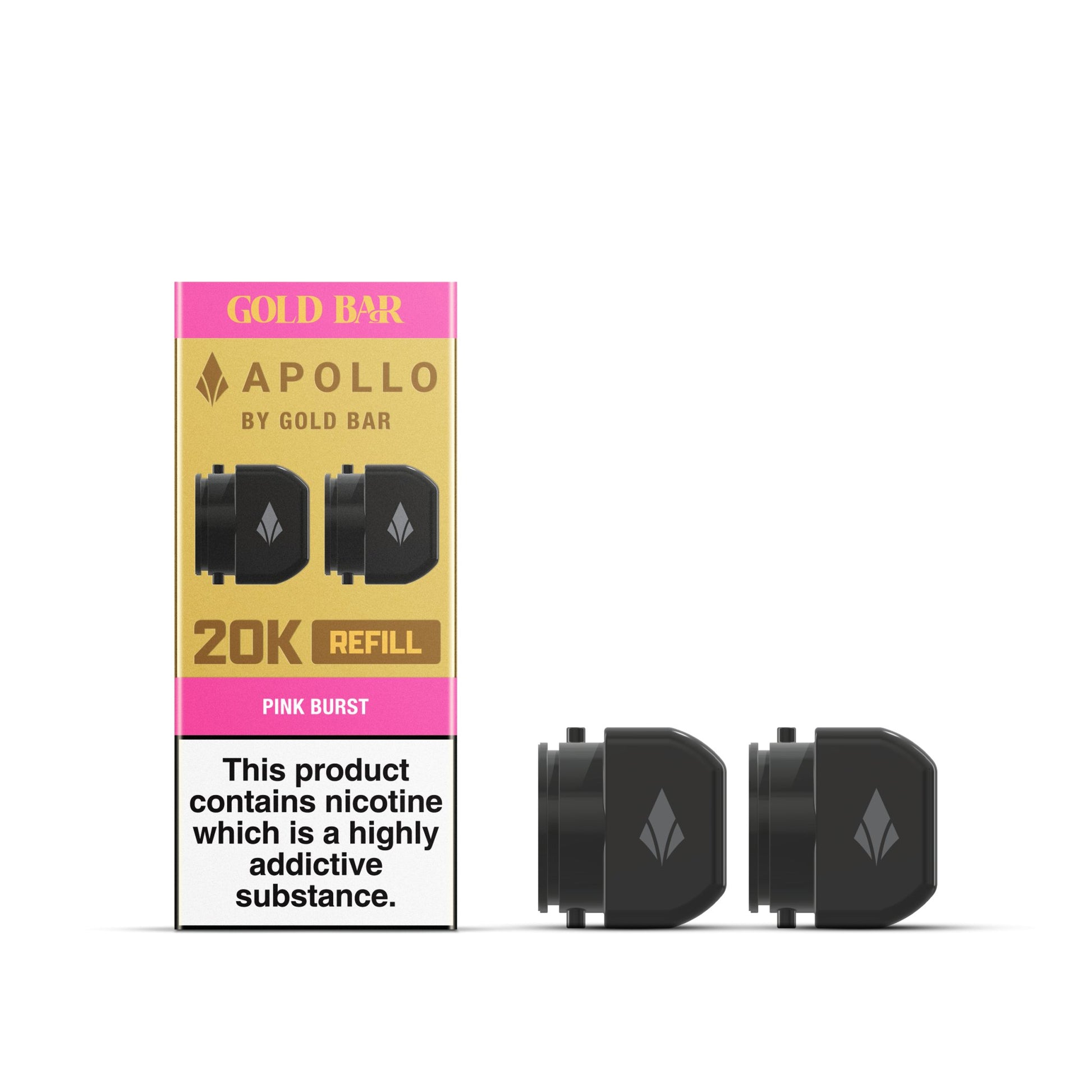 Apollo 20K Refill - Gold Bar - Pink Burst - PJW Vapes | UK Leading Vape Wholesaler