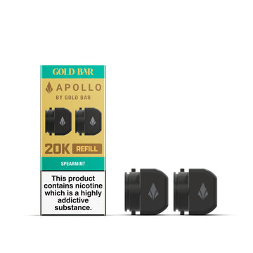 Apollo 20K Refill - Gold Bar - Spearmint - PJW Vapes | UK Leading Vape Wholesaler