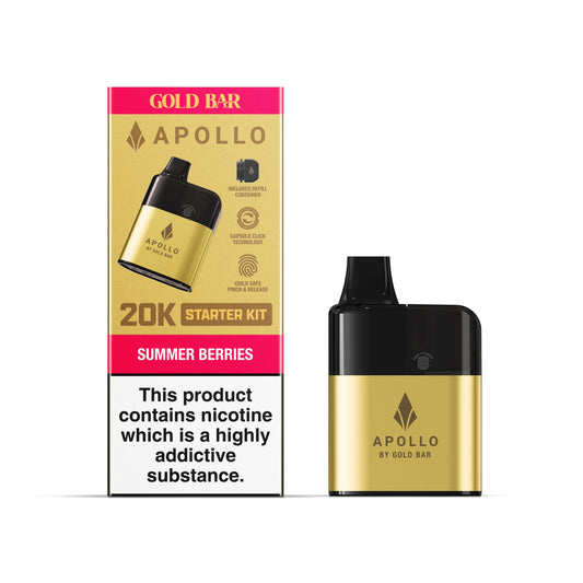 Apollo 20K Starter Kit - Gold Bar - Summer Berries - PJW Vapes | UK Leading Vape Wholesaler