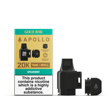 Apollo 20K Tank + Refill - Gold Bar - Spearmint - PJW Vapes | UK Leading Vape Wholesaler