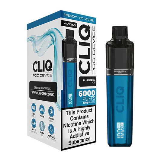 Avomi Cliq Kits - Blueberry Ice - PJW Vapes | UK Leading Vape Wholesaler