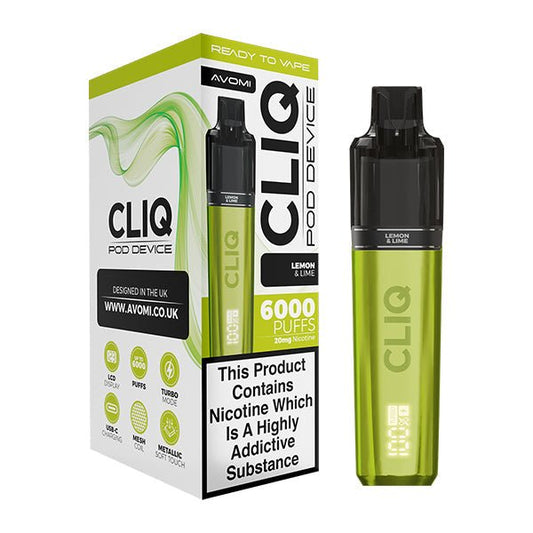 Avomi Cliq Kits - Lemon & Lime - PJW Vapes | UK Leading Vape Wholesaler