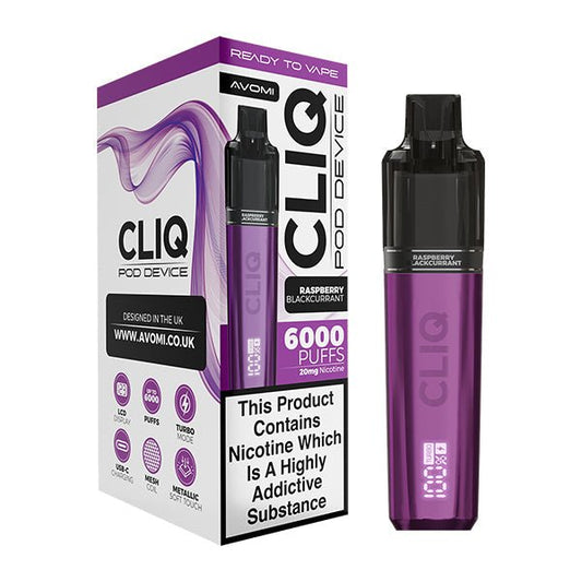Avomi Cliq Kits - Raspberry Blackcurrant - PJW Vapes | UK Leading Vape Wholesaler