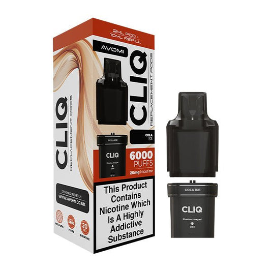 Avomi Cliq Pods - Cola Ice - PJW Vapes | UK Leading Vape Wholesaler