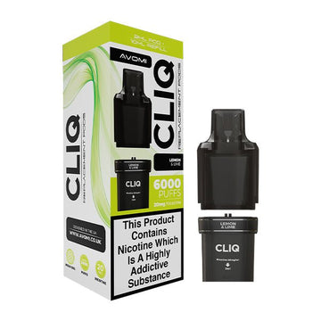 Avomi Cliq Pods - Lemon & Lime - PJW Vapes | UK Leading Vape Wholesaler