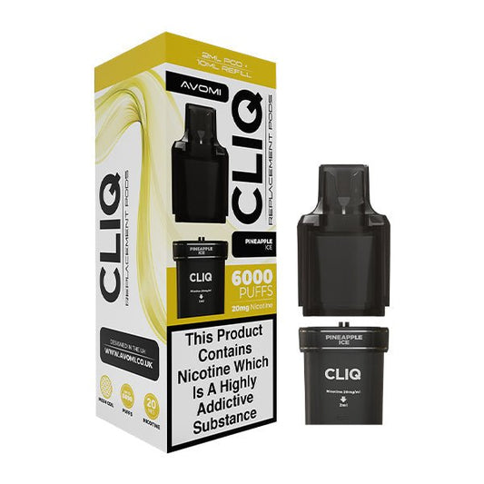 Avomi Cliq Pods - Pineapple Ice - PJW Vapes | UK Leading Vape Wholesaler