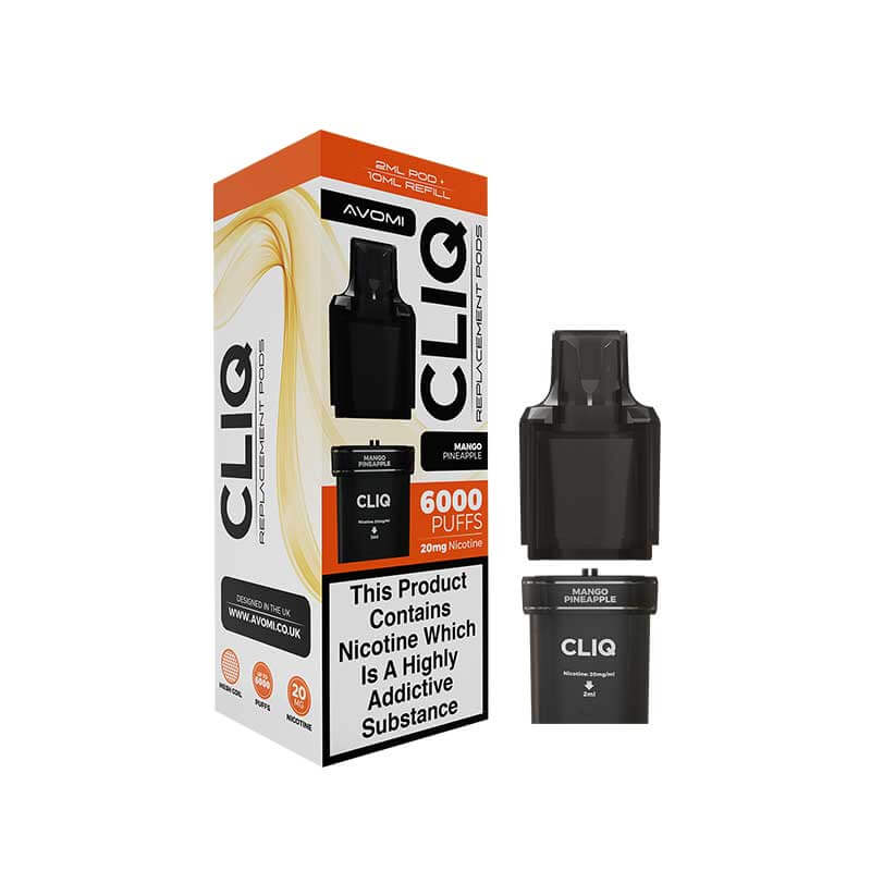 Avomi CLIQ Prefilled Vape Pod + Refill - PJW Vapes | UK Leading Vape Wholesaler