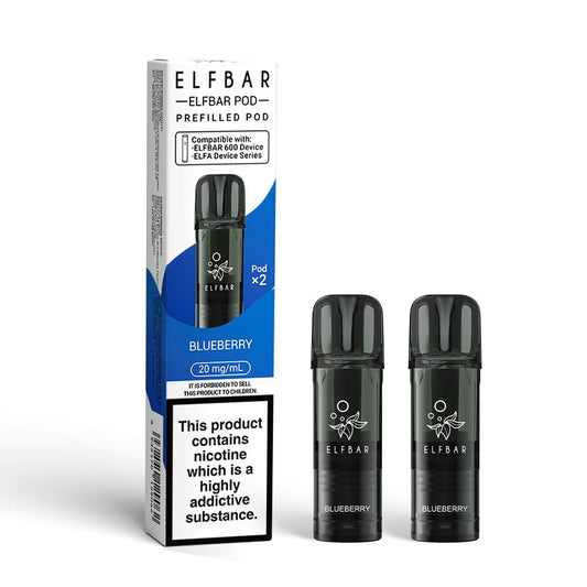 Elfbar 600 - 2025 - 2 Pack Pods - Blueberry - PJW Vapes | UK Leading Vape Wholesaler