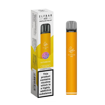 Elfbar 600 2025 Kit - Elfturbo Ice - PJW Vapes | UK Leading Vape Wholesaler