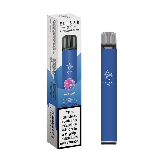 Elfbar 600 - 2025 - Kit - Mad Blue - PJW Vapes | UK Leading Vape Wholesaler