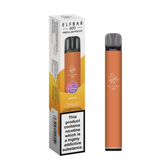 Elfbar 600 - 2025 - Kit - Mango - PJW Vapes | UK Leading Vape Wholesaler