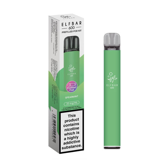 Elfbar 600 - 2025 - Kit - Spearmint - PJW Vapes | UK Leading Vape Wholesaler
