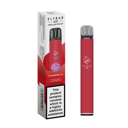 Elfbar 600 - 2025 - Kit - Strawberry Ice - PJW Vapes | UK Leading Vape Wholesaler