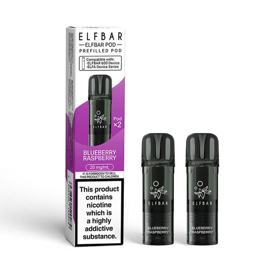 Elfbar 600 2025 Pods - Blueberry Raspberry - PJW Vapes | UK Leading Vape Wholesaler