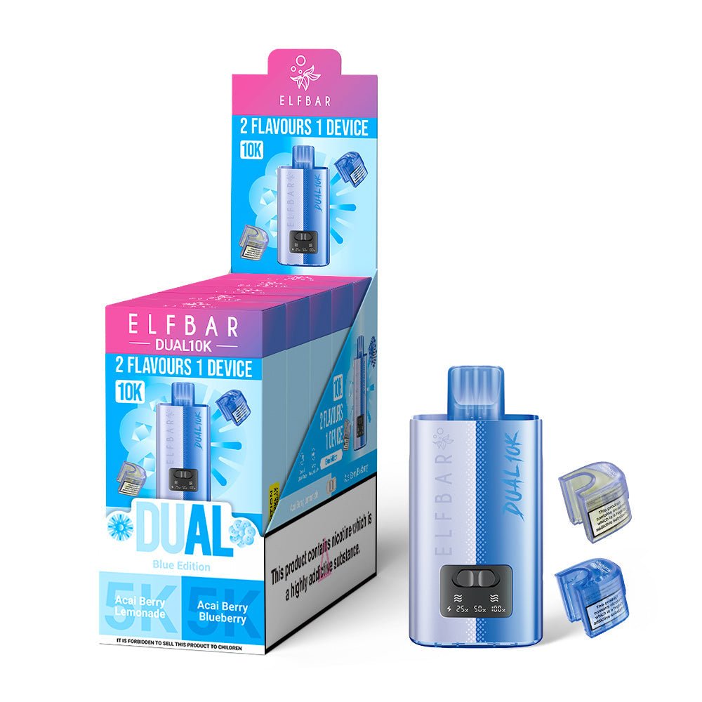 Elfbar Dual 10K - Blue Edition - PJW Vapes | UK Leading Vape Wholesaler