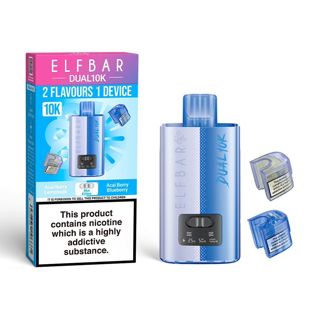 Elfbar Dual 10K - Blue Edition - PJW Vapes | UK Leading Vape Wholesaler