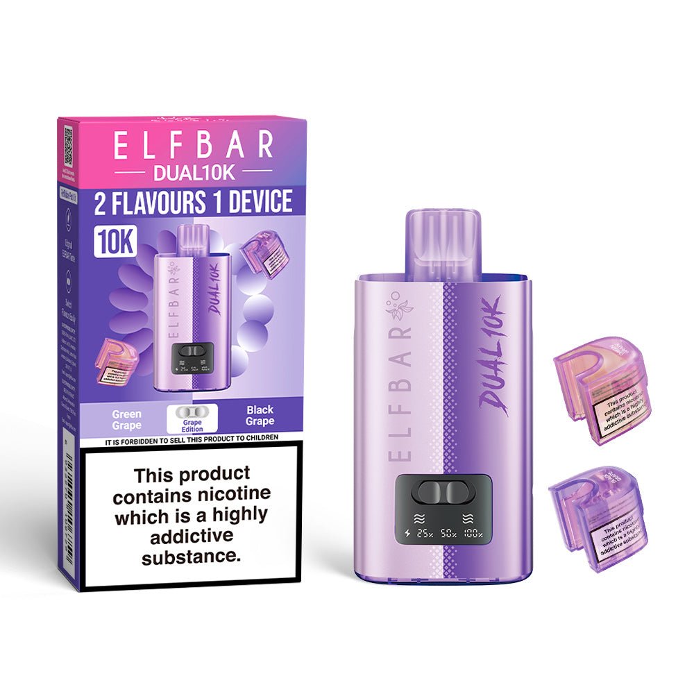 Elfbar Dual 10K - Grape Edition - PJW Vapes | UK Leading Vape Wholesaler