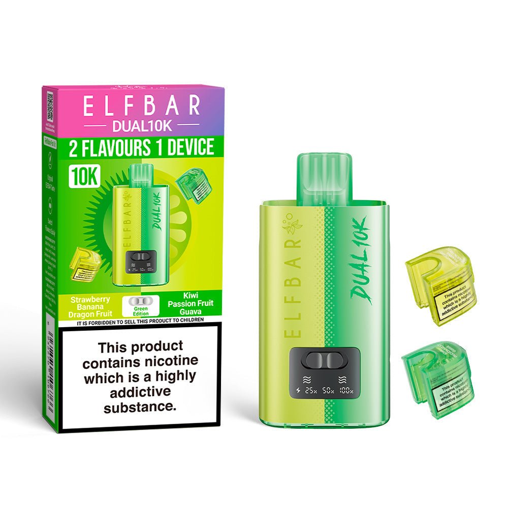 Elfbar Dual 10K - Green Edition - PJW Vapes | UK Leading Vape Wholesaler