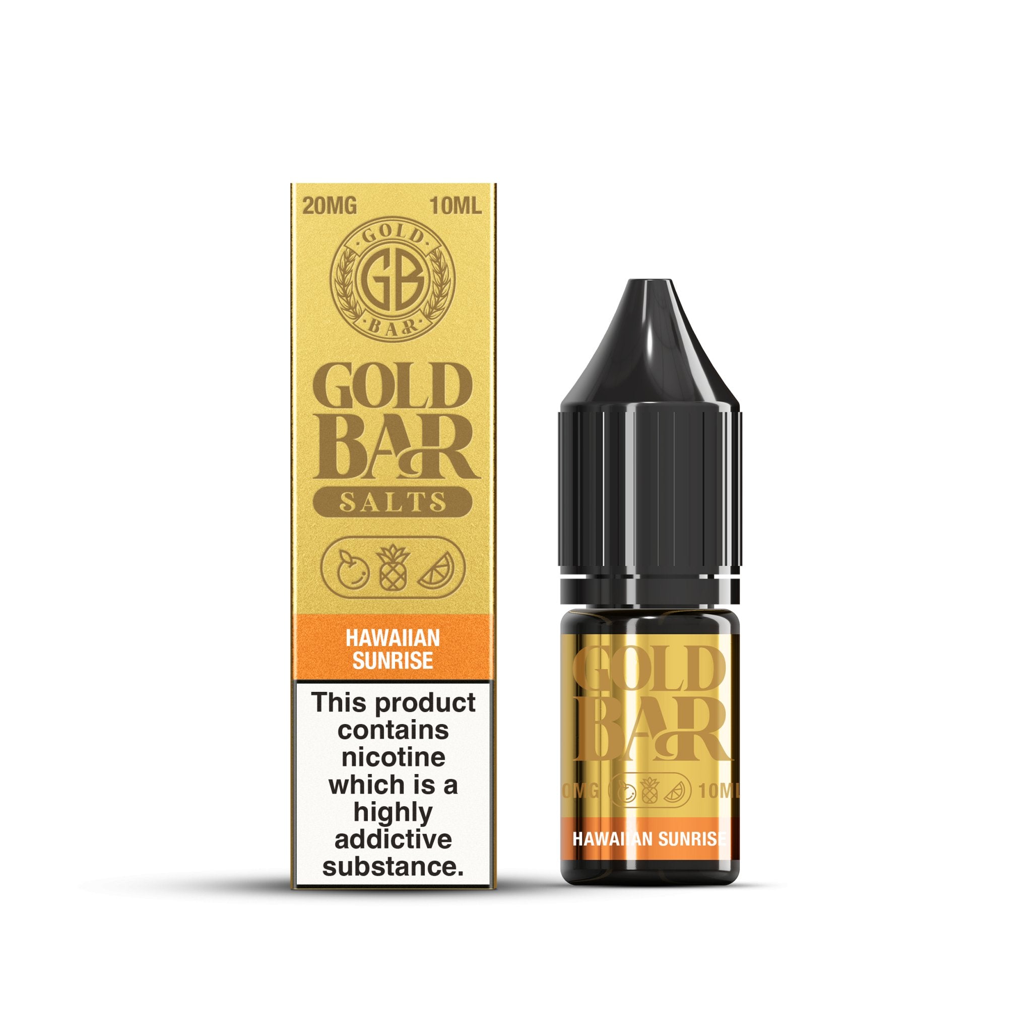 Gold Bar Nic Salt - 10ml - Hawaiian Sunrise - PJW Vapes | UK Leading Vape Wholesaler Gold Bar Nic Salt - 10ml - Hawaiian Sunrise - PJW Vapes | UK Leading Vape Wholesaler