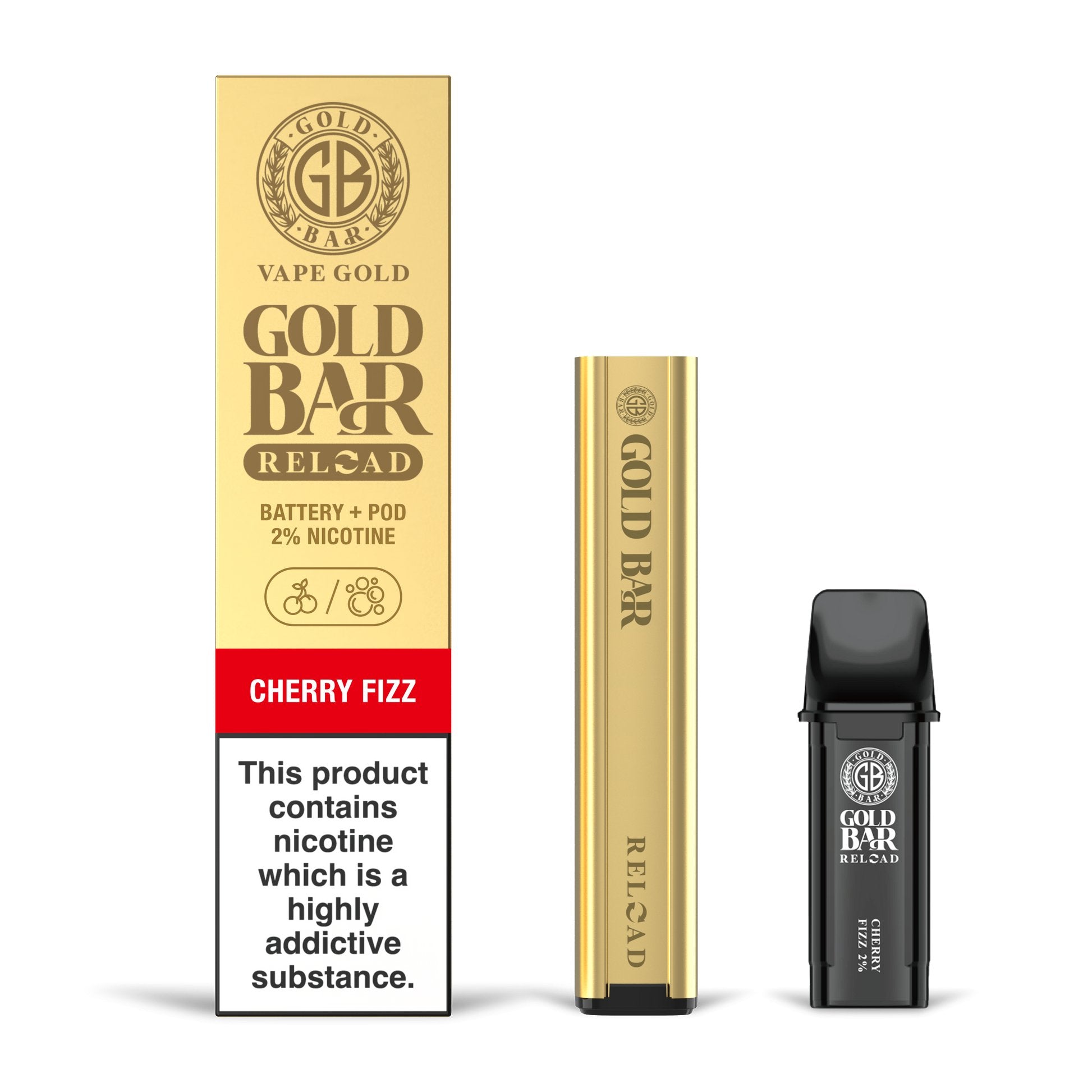Gold Bar Reload - Cherry Fizz - PJW Vapes | Glasgow Vape Wholesaler Gold Bar Reload - Cherry Fizz - PJW Vapes | Glasgow Vape Wholesaler
