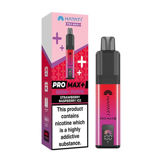 Hayati Pro Max+ Kit - Strawberry Raspberry Ice - PJW Vapes | UK Leading Vape Wholesaler
