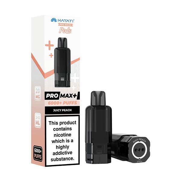 Hayati Pro Max+ Pods - Juicy Peach - PJW Vapes | UK Leading Vape Wholesaler