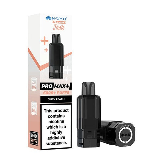 Hayati Pro Max+ Pods - Juicy Peach - PJW Vapes | UK Leading Vape Wholesaler