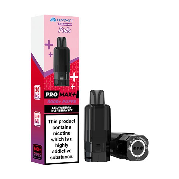 Hayati Pro Max+ Pods - Strawberry Raspberry Ice - PJW Vapes | UK Leading Vape Wholesaler