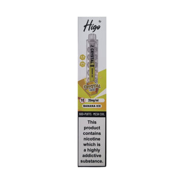 Higo Crystal Bar 600 - Banana Ice - PJW Vapes | UK Leading Vape Wholesaler