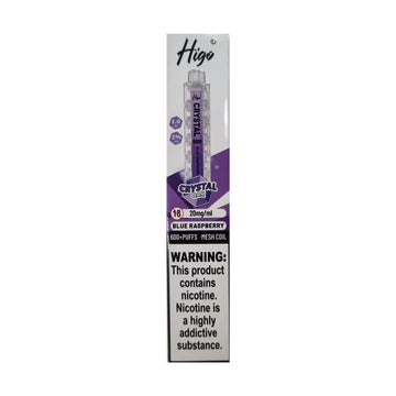 Higo Crystal Bar 600 - Blue Raspberry - PJW Vapes | UK Leading Vape Wholesaler