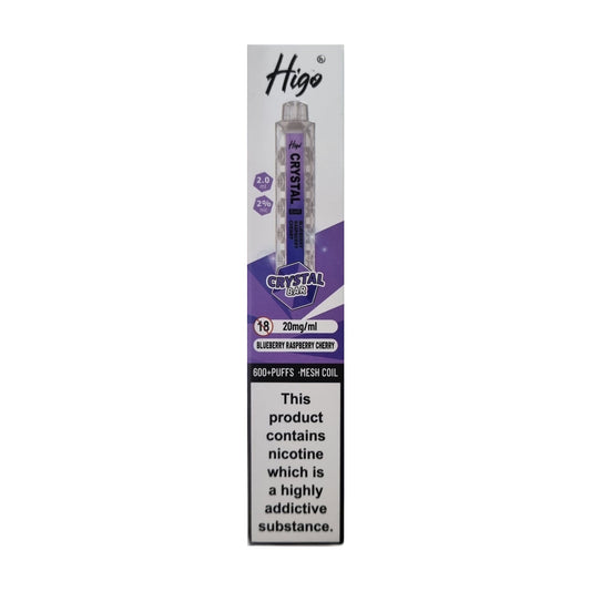 Higo Crystal Bar 600 - Blueberry Raspberry Cherry - PJW Vapes | UK Leading Vape Wholesaler