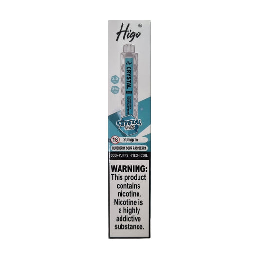 Higo Crystal Bar 600 - Blueberry Sour Raspberry - PJW Vapes | UK Leading Vape Wholesaler